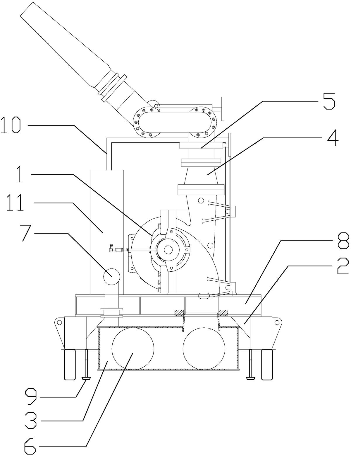 一種水平中開(kāi)泵和消防水炮一體機(jī)